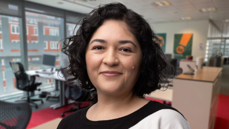 Photo of Beatriz, a User Researcher at the Home Office.