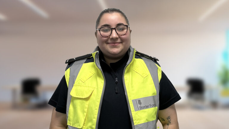 Photo of Amnaa, a Border Force Assistant Officer working in the International Trade team.  