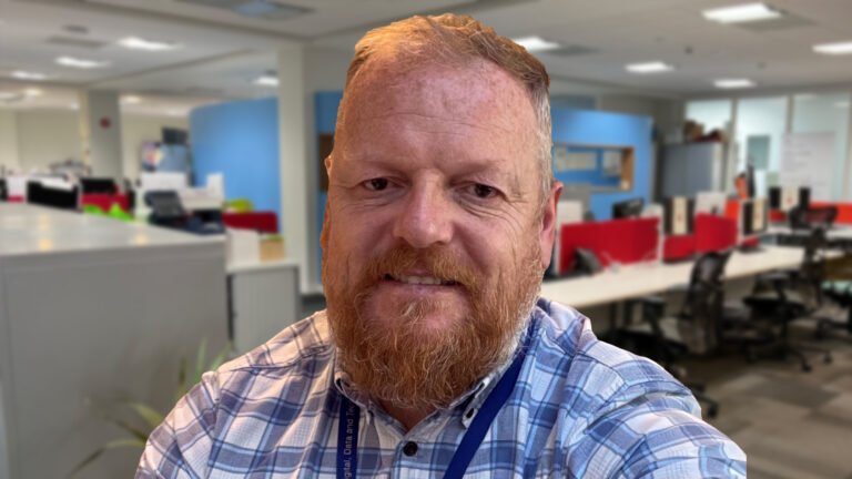 Photo of Nick, a Delivery Lead in the Border Force and Immigration Enforcement Technology Delivery Centre in the Home Office.