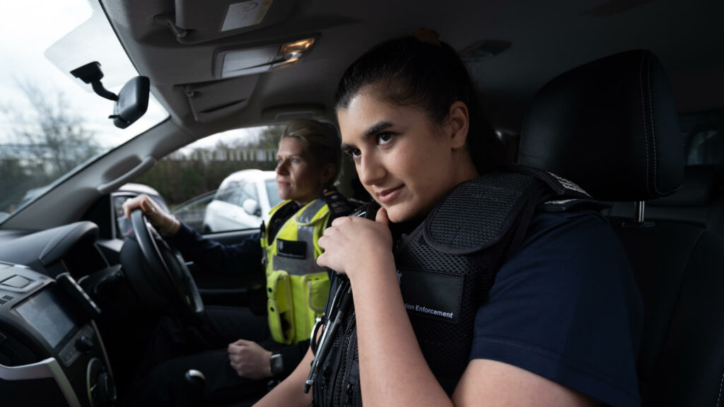 2 officers in a car